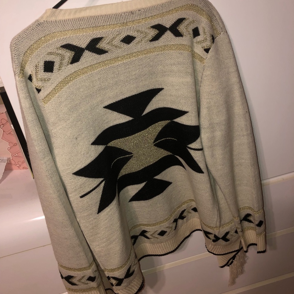 Aztec Pattern Fringe Cardigan - Picture 4 of 4